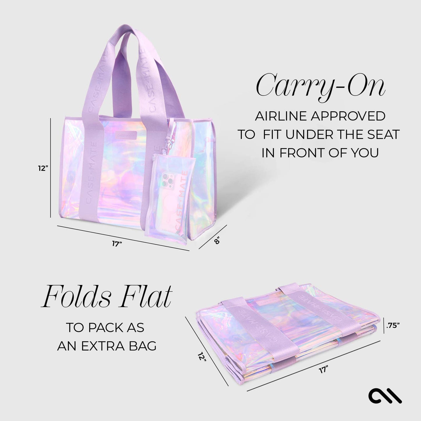Case-Mate Soap Bubble Beach Tote Shoulder Bag - Iridescent