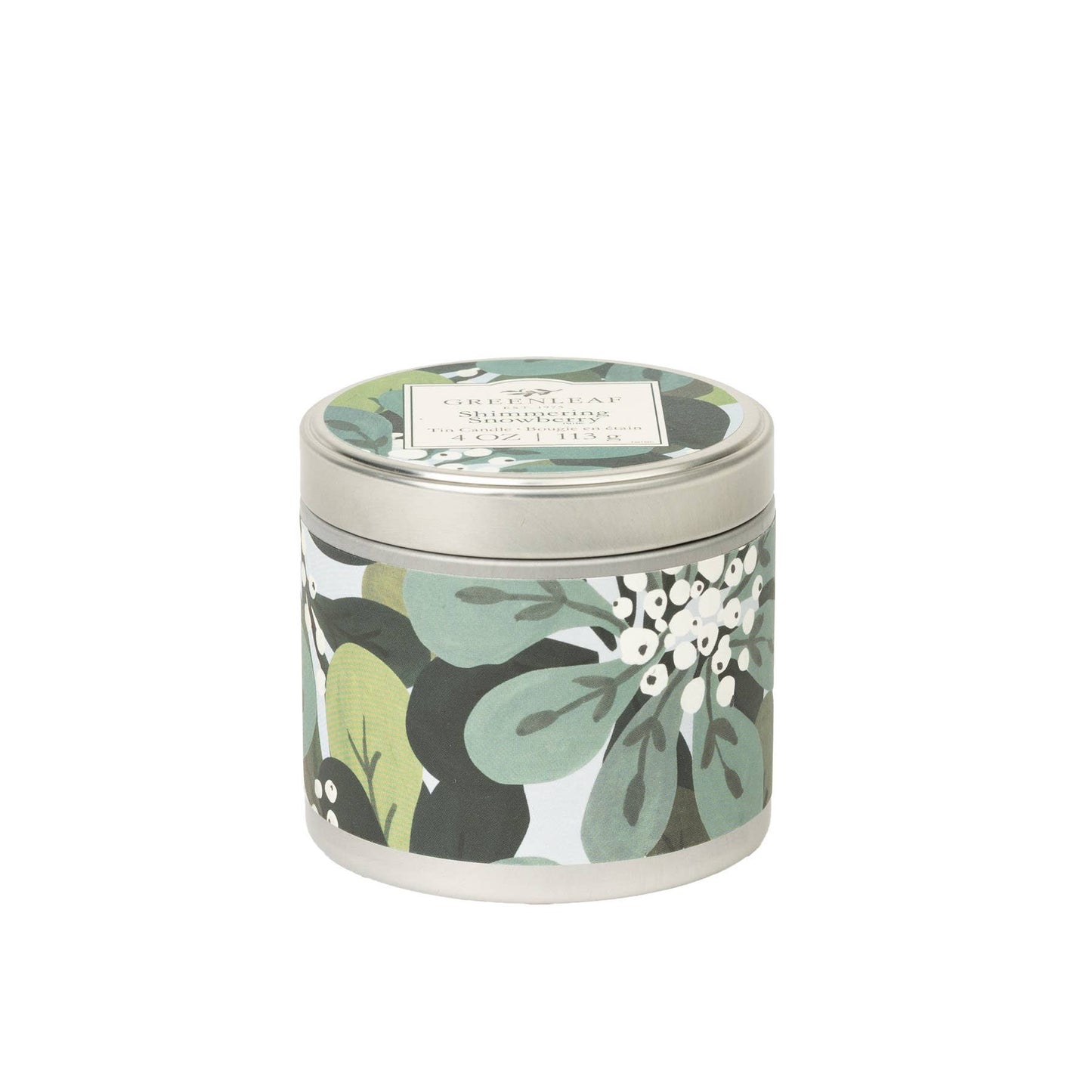 Shimmering Snowberry Tin Candle 6pk
