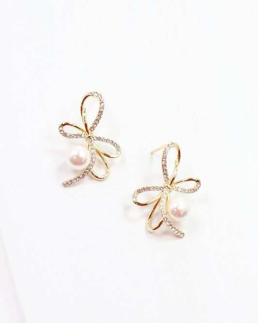 Ashley Bow Earring Gold: Default