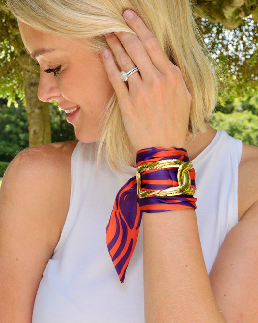 Serafina Scarf Bracelet Purple Orange: Default