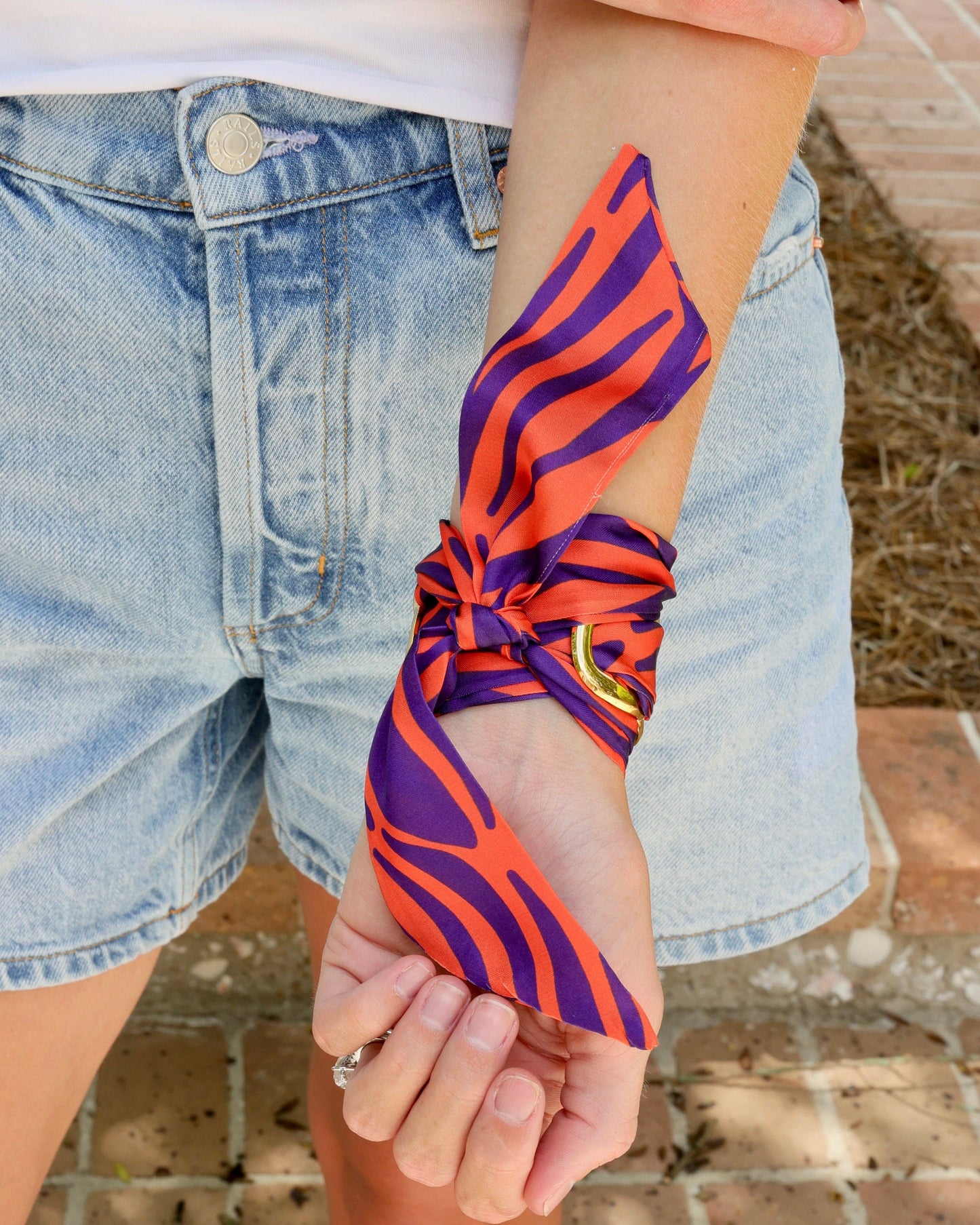 Serafina Scarf Bracelet Purple Orange: Default