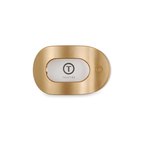 Round Flat Hair Clip | Small | Champagne Toast