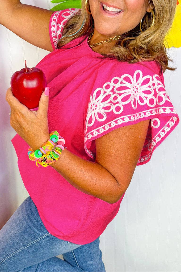 Strawberry Pink, Embroidery