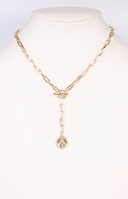 Mychal Toggle Charm Necklace GOLD