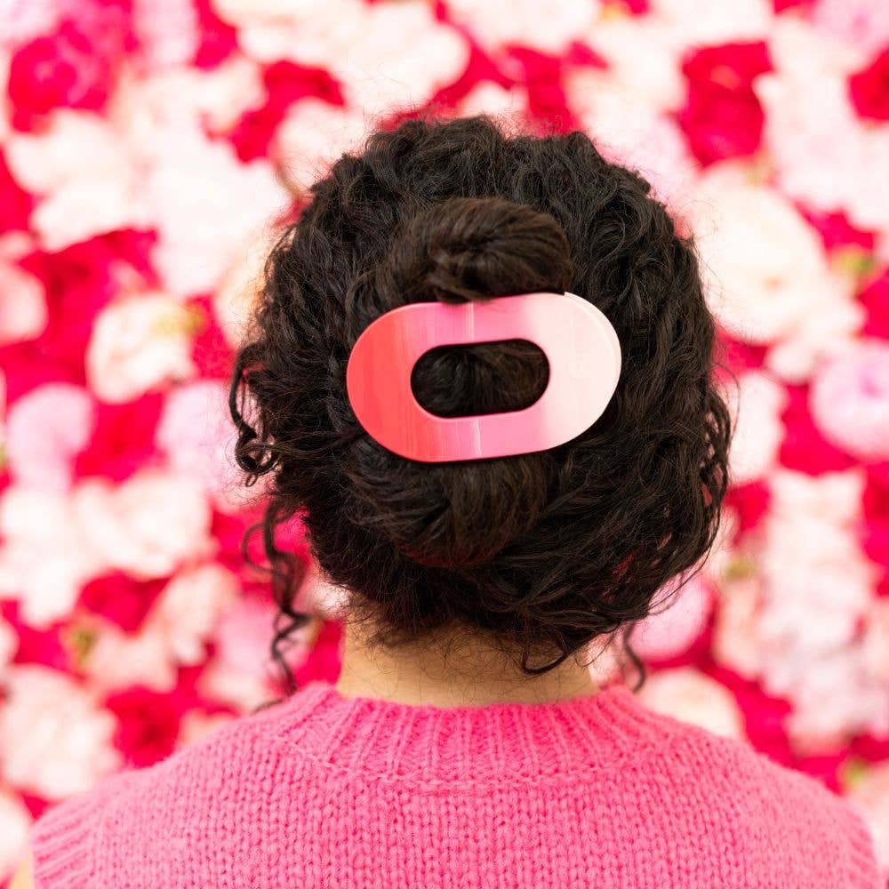 Flat Round Hair Clip | Large | Kiss & Tell