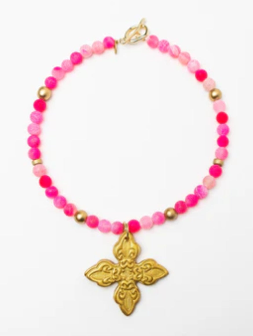 Pink fire agate with Katie Cross