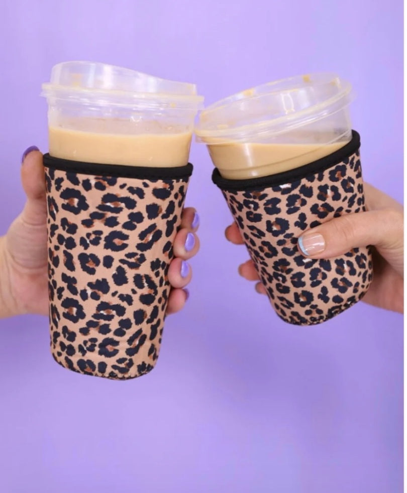 Leopard drink sleeve large 22-24oz