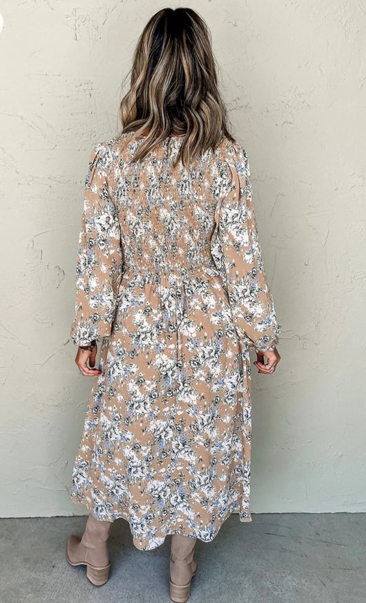 Arden brown floral maxi