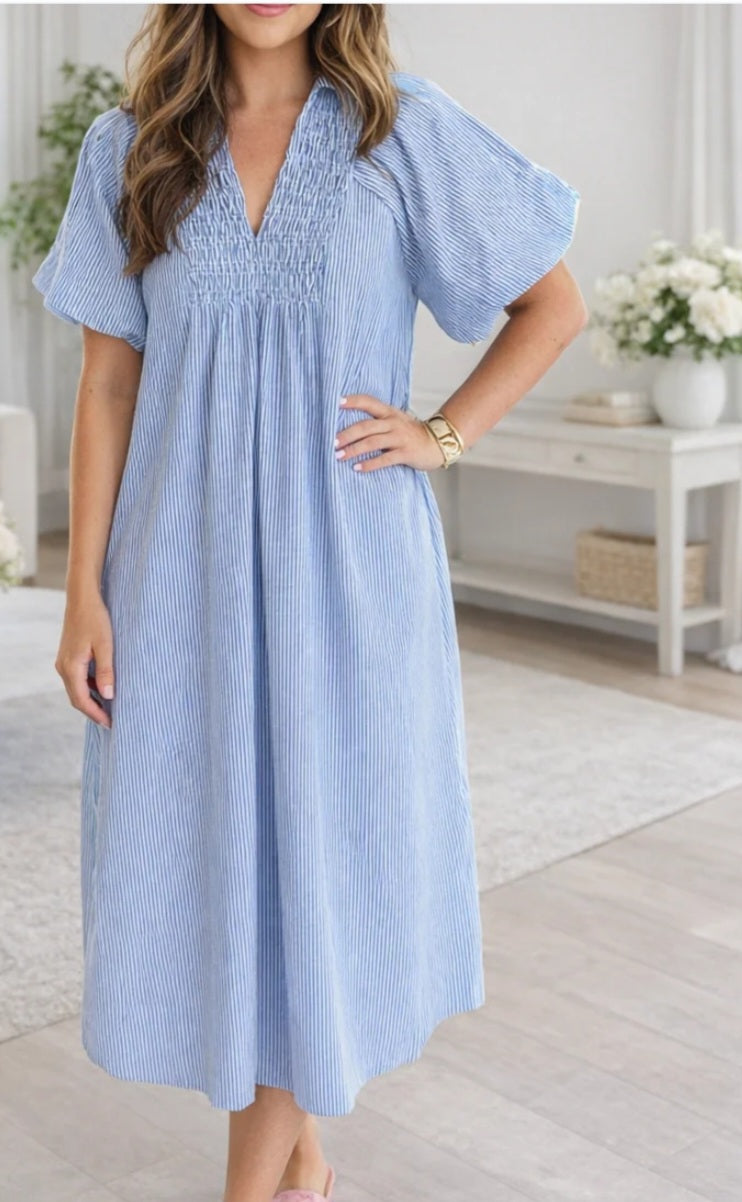 Stripe blue maxi
