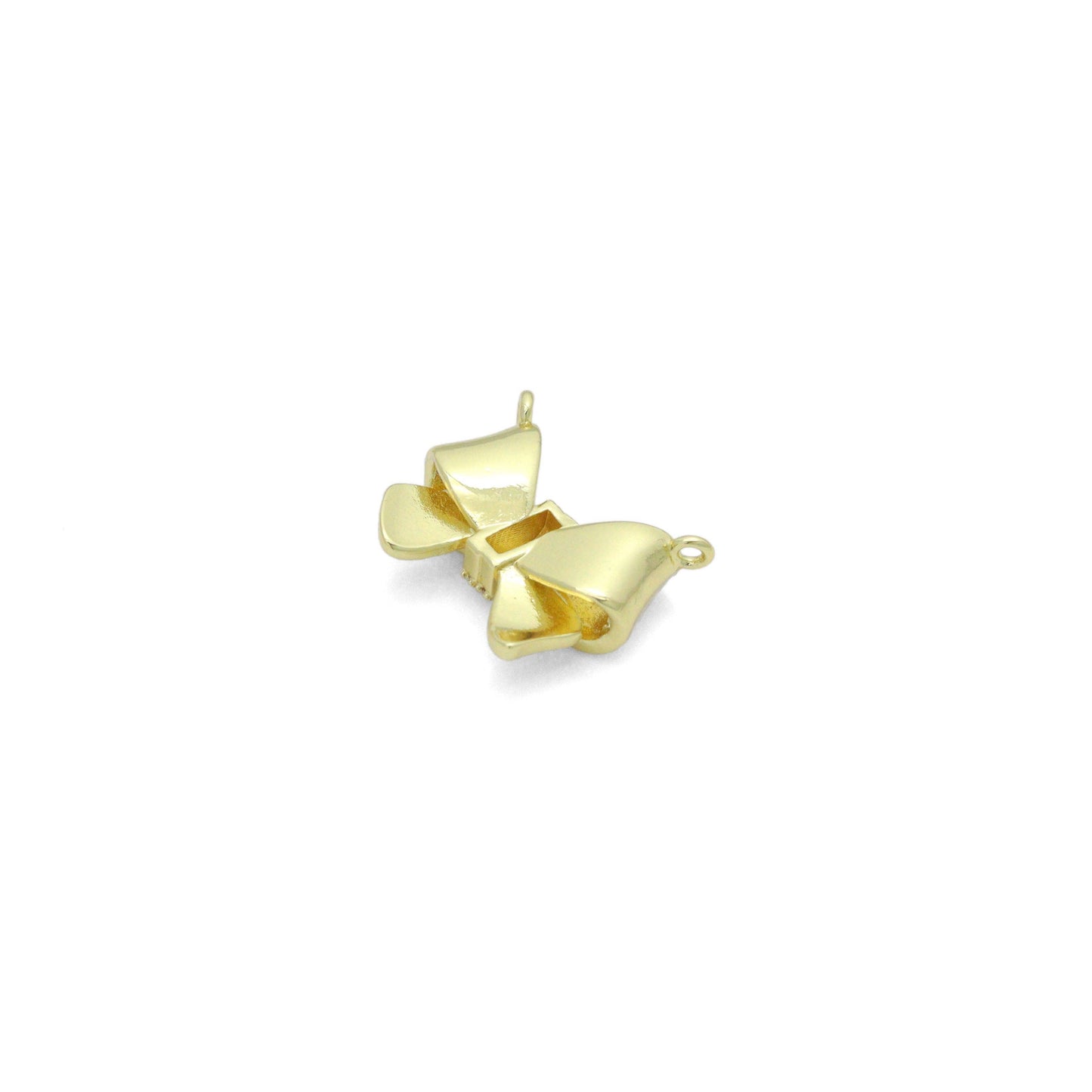 Pink Enamel Bow Charm Pendant connector