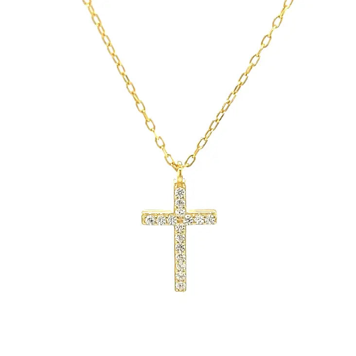 Bara Bahome CZ Cross Necklace, Diamond