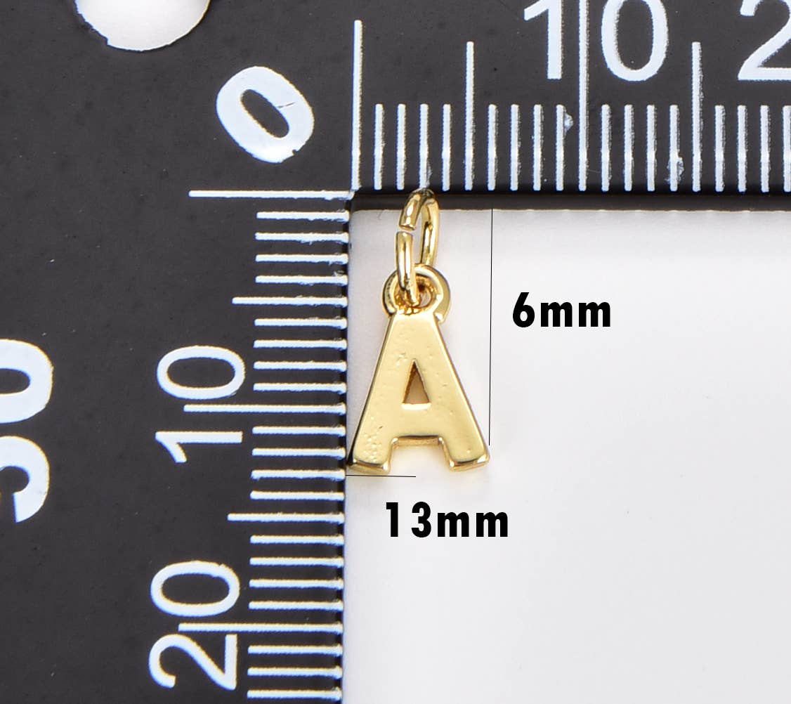 18K Gold Filled Personalized Initial Charm B
