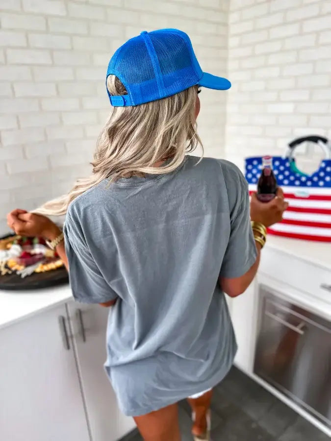America Land Of The Free Graphic, Gray