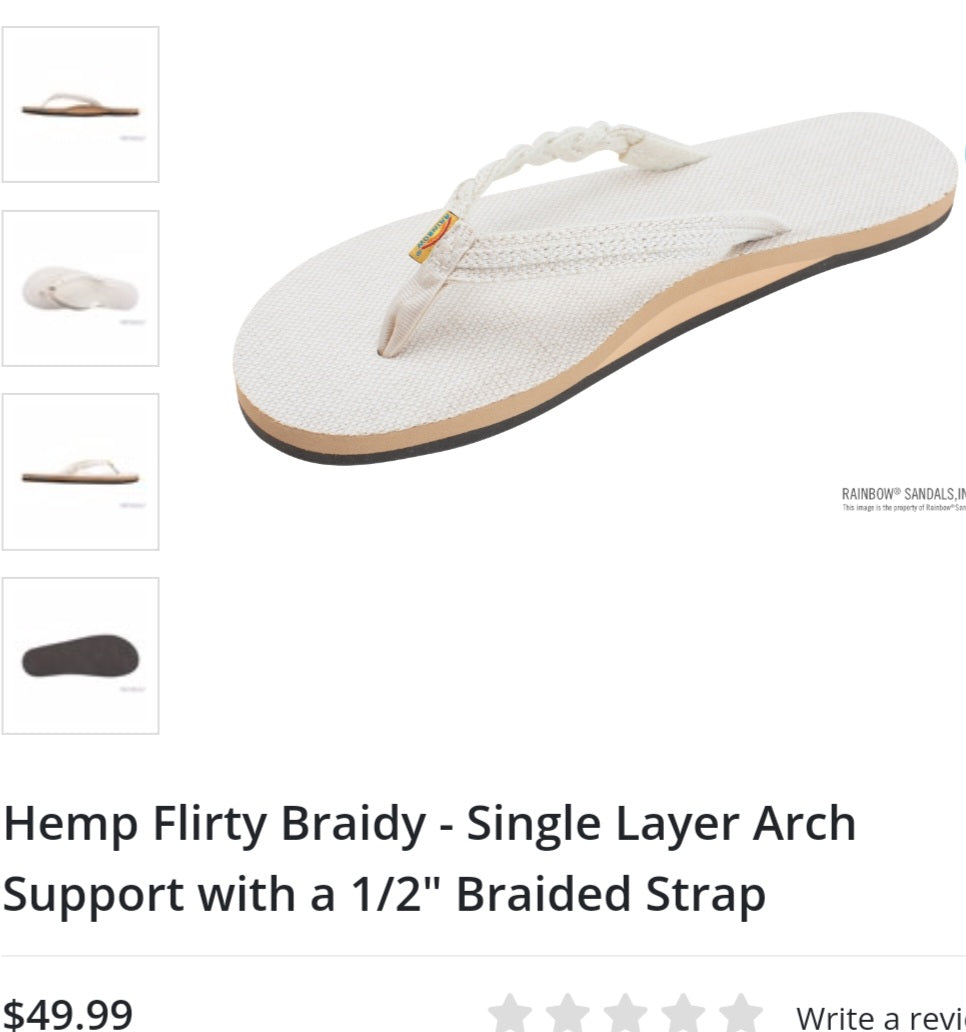 Rainbows ladies flirty braidy hemp