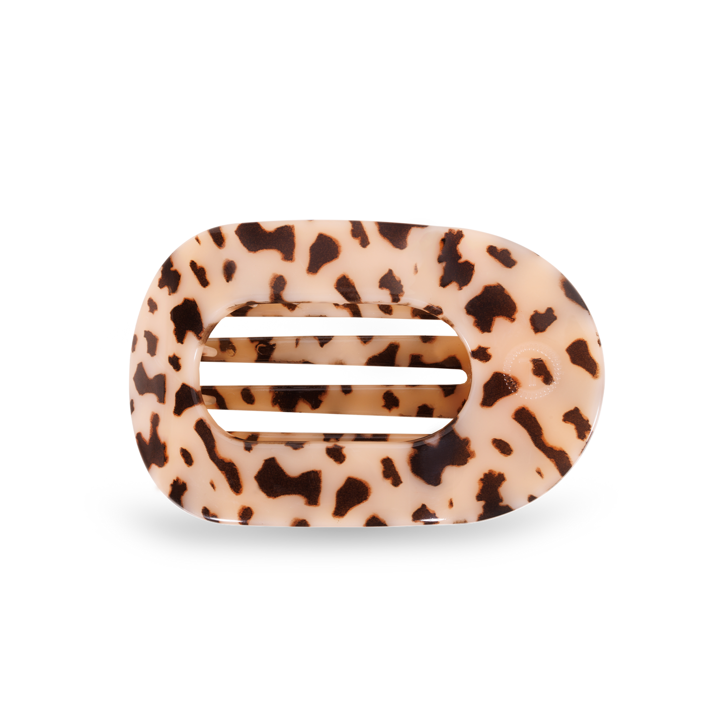 Round Flat Hair Clip | Med. | Blonde Tortoise