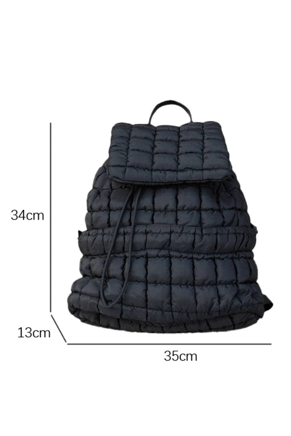 Miles Quilted Puffer Backpack: Pink / ONE SIZE