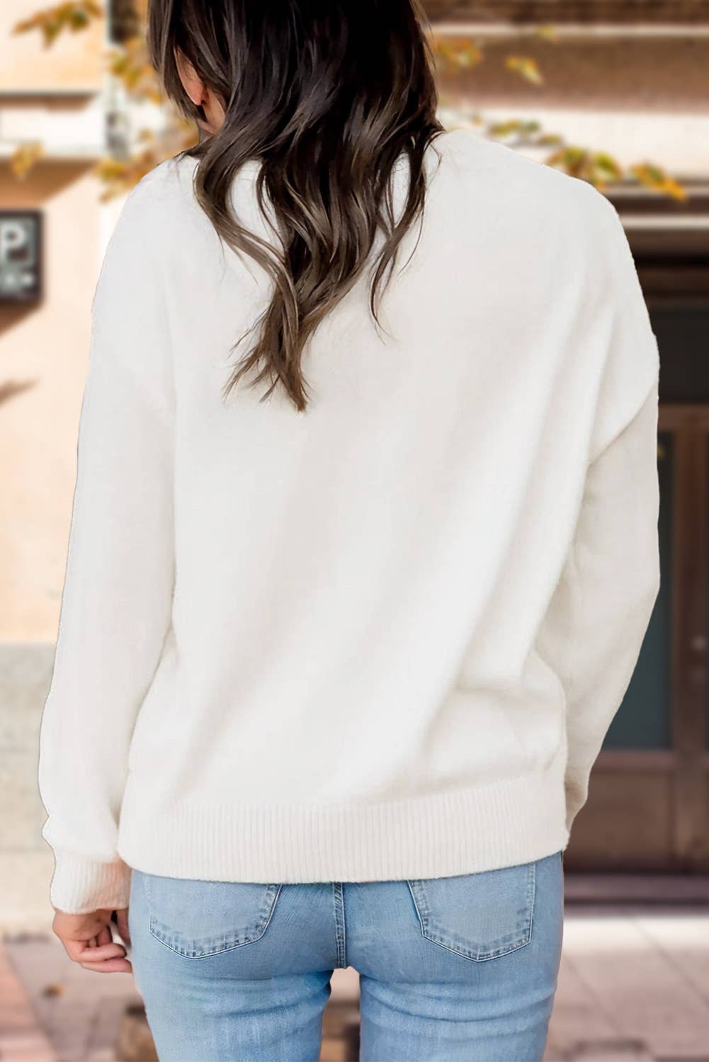 Thankful Letter Embroidered Knit Sweater | S-XL: As shown / Missy / S