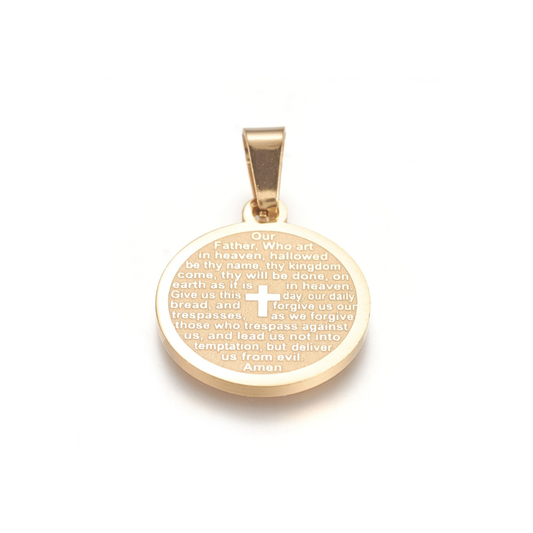 Gold Matte Lord's Prayer Disk