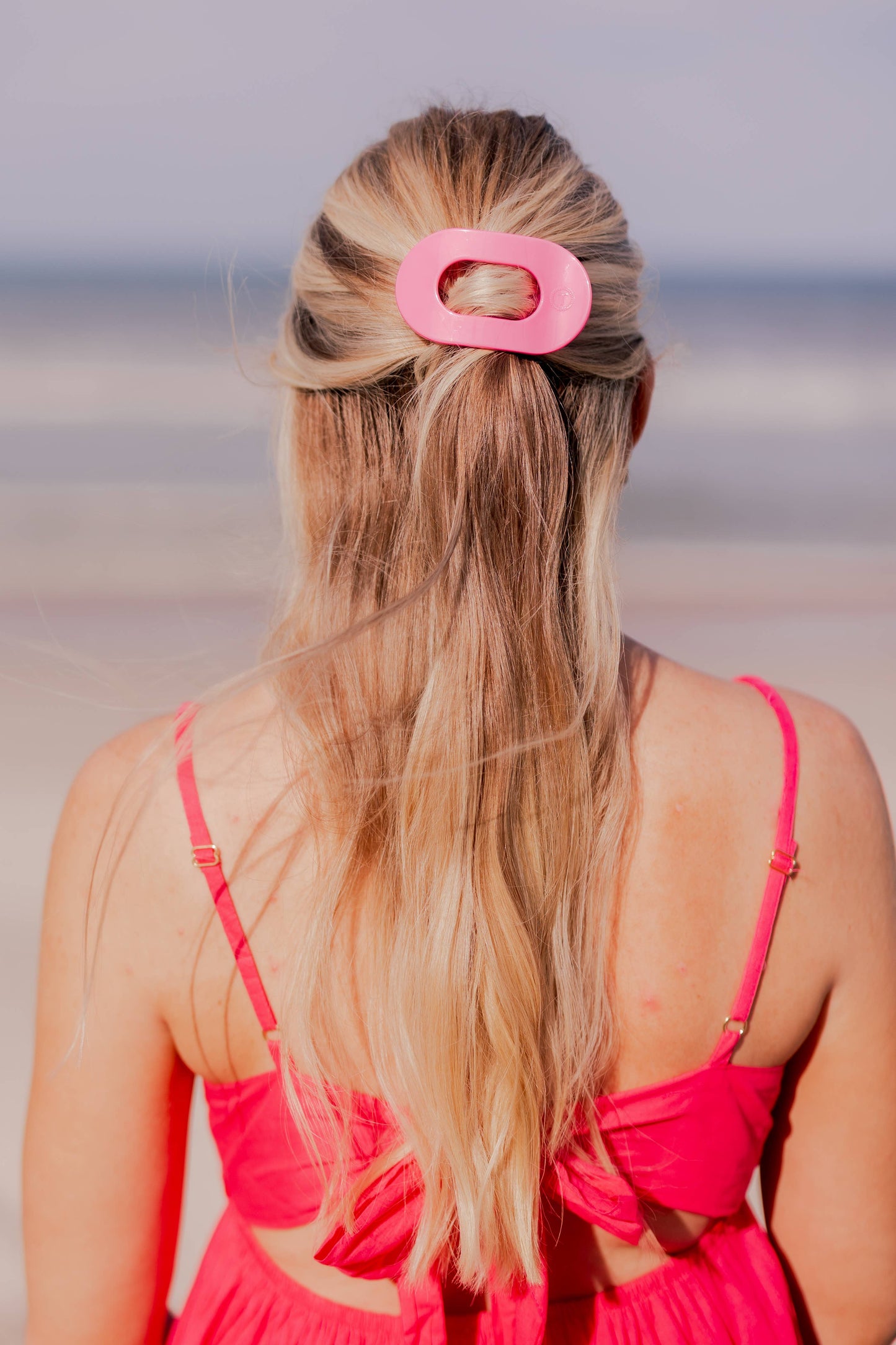 Round Flat Hair Clip | Small | Paradise Pink