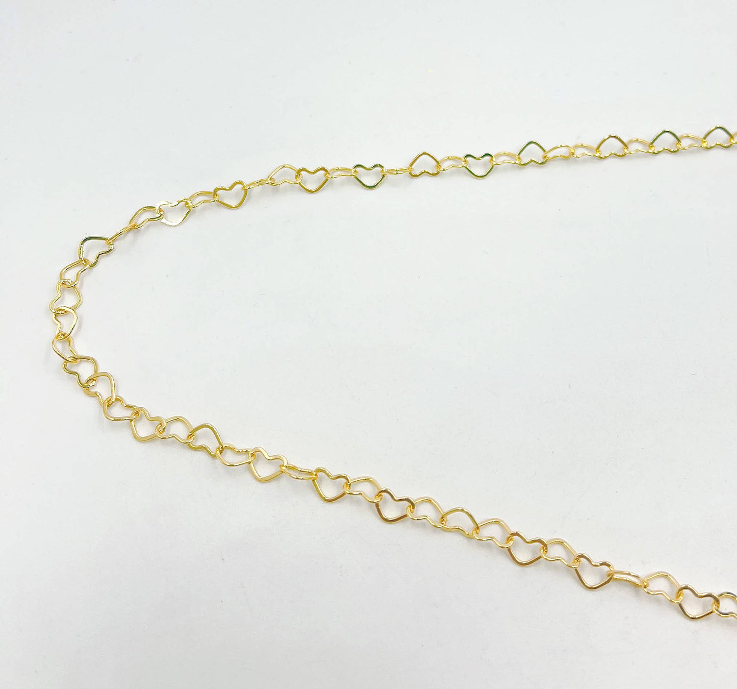 Heart Charm Gold Filled Chain Large - 6x5mm