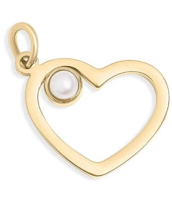 18K Gold PVD Stainless Steel Heart Charm Set: Gold