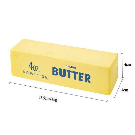 Soft Sticky PU Slow Rise Butter Stick Stress Relief Toy: Butter stick small (14cm) / English