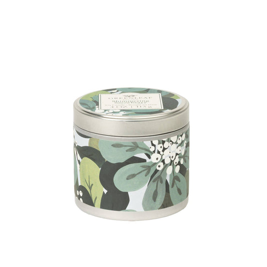 Shimmering Snowberry Tin Candle 6pk