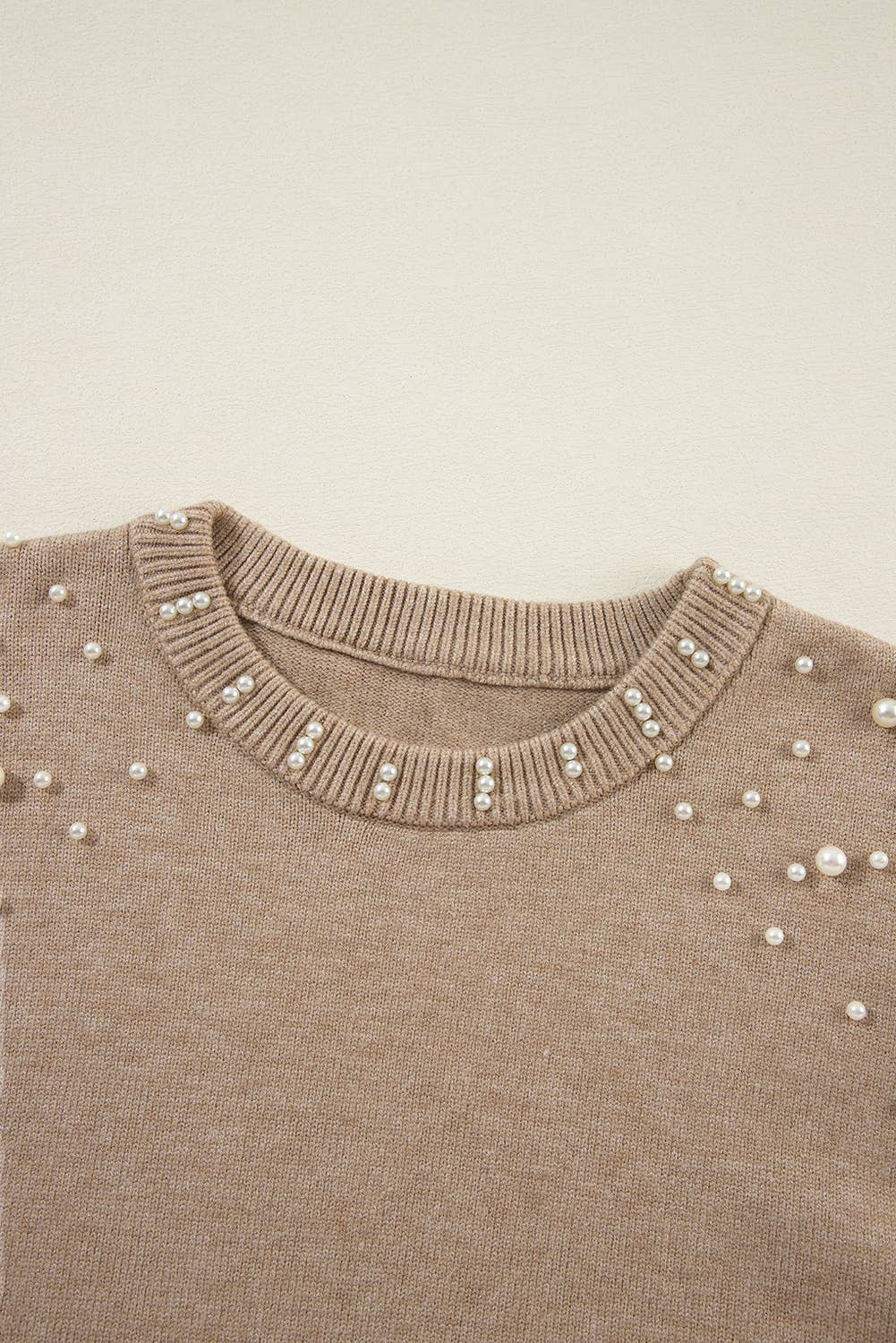 Pearl Drop Bubble Sleeve, Beige