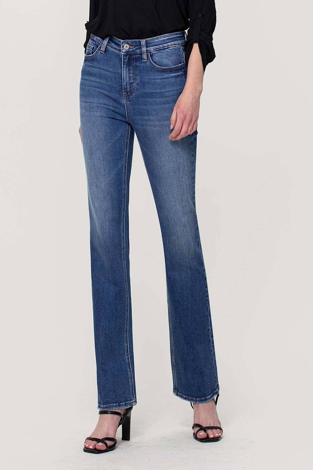 HIGH RISE STRETCH SLIM BOOTCUT JEANS T5353: WALKING ON SUNSHINE / 31