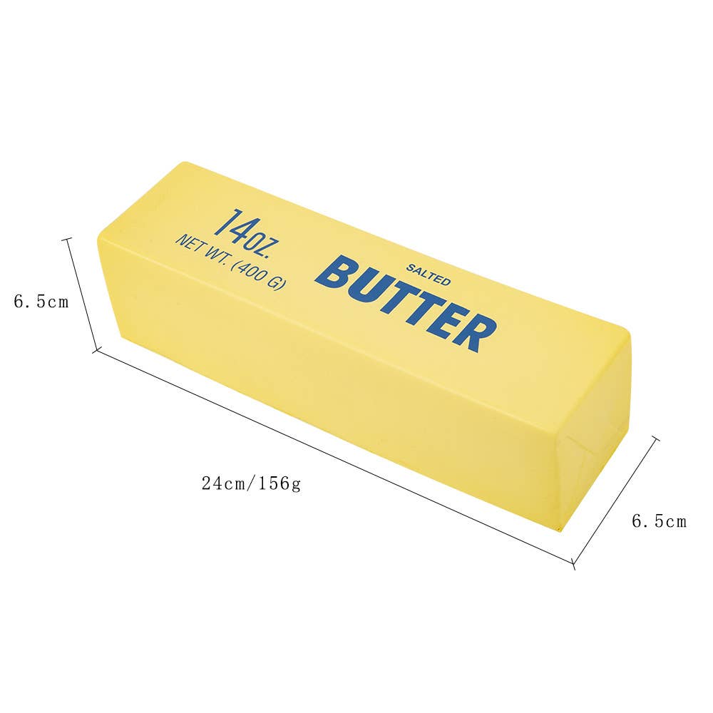 Soft Sticky PU Slow Rise Butter Stick Stress Relief Toy: Butter stick small (14cm) / English