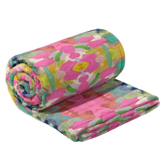 Pink Paradise Fleece Blanket: One Size