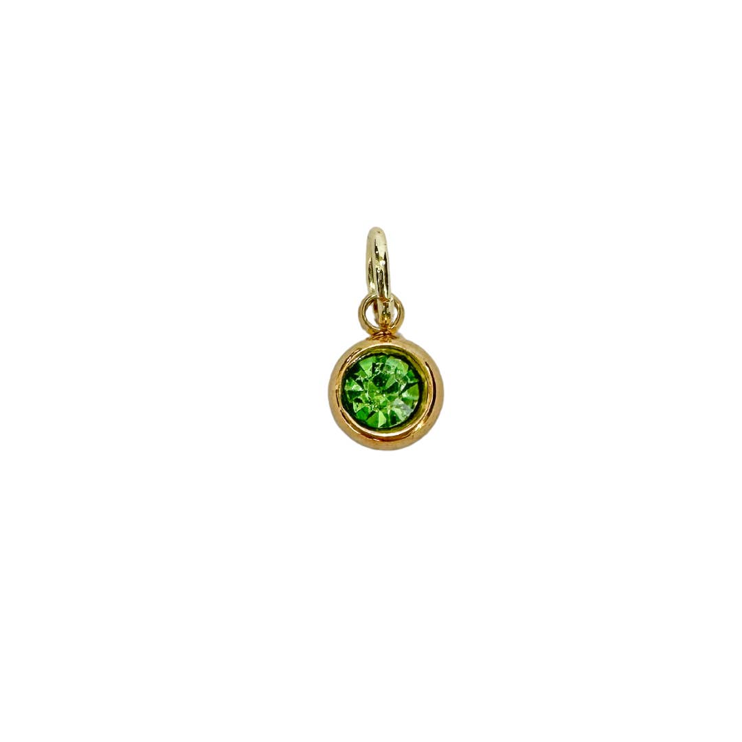 Birthstone Zircon Charm For Charm Necklace & Bracelet: Purple