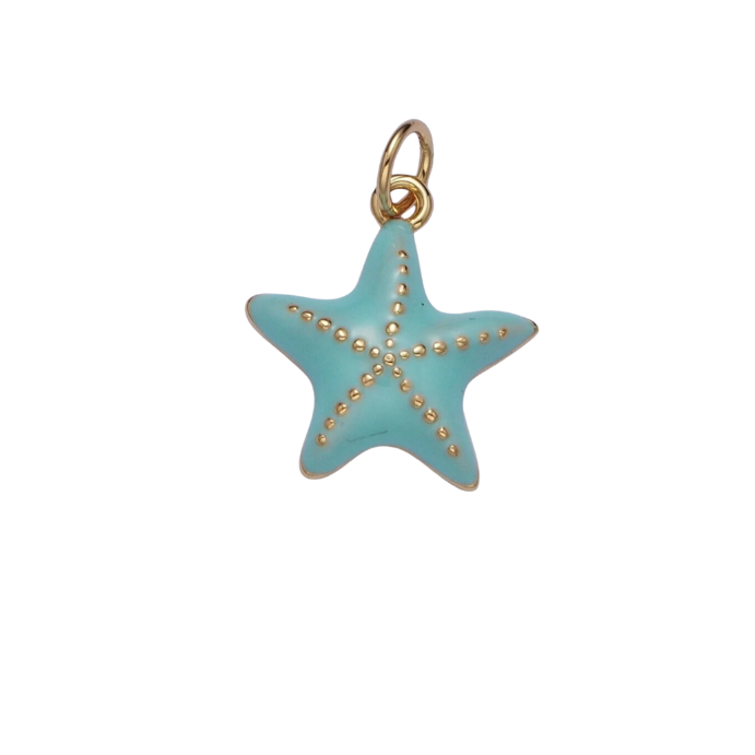 Turquoise Starfish Charm