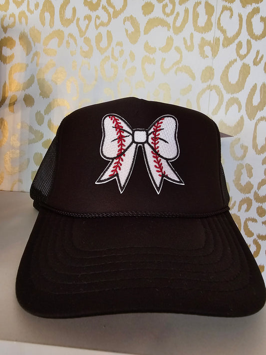 Baseball trucker hat black