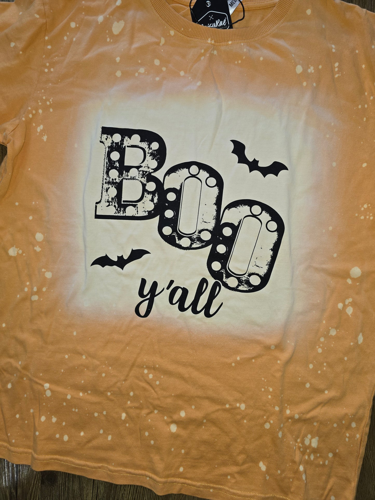 Boo Y’all Bleached Adult T-Shirt