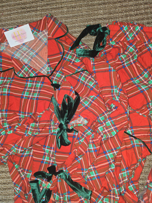 Santa plaid pj's