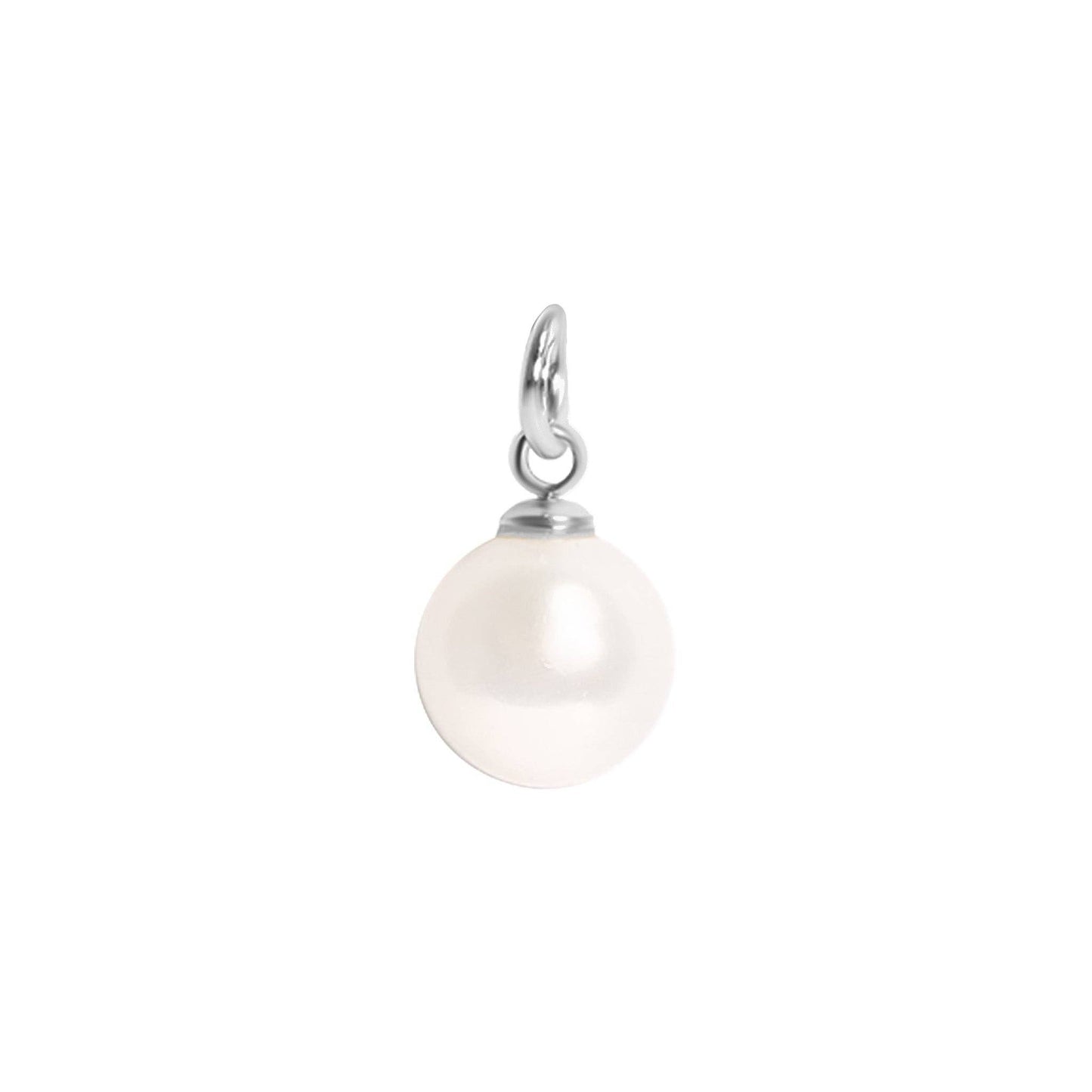 8mm Glass Pearl Charms: Kiska / Gold