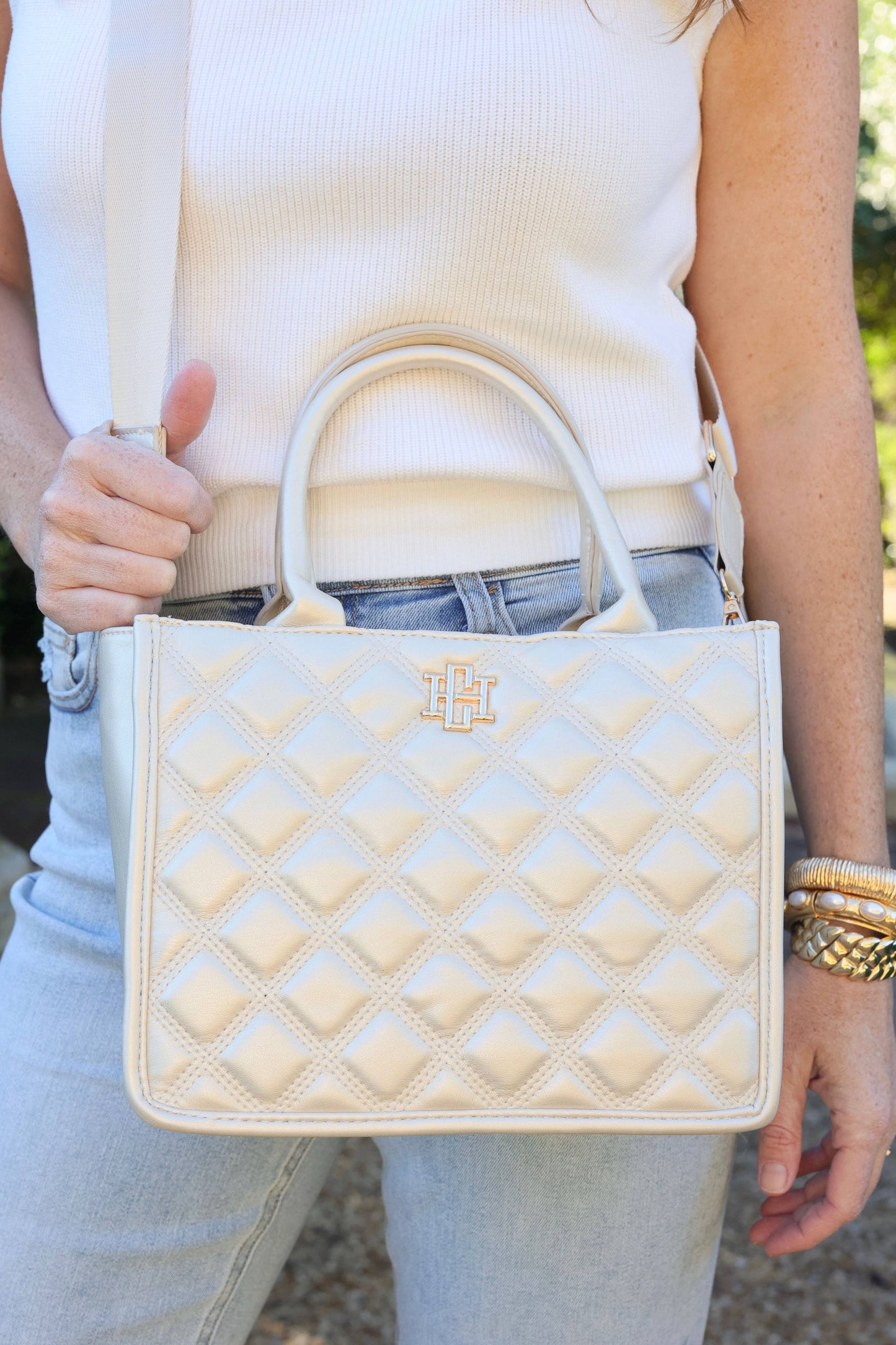 Ricky Mini Tote PEARL QUILTED DQ: Default