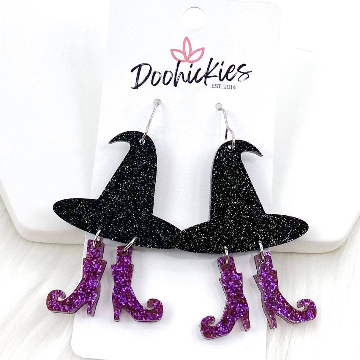 2" Witchey Acrylics -Halloween Earrings