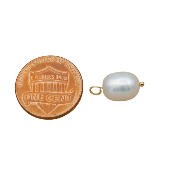 Dainty Oval Pearl Charm