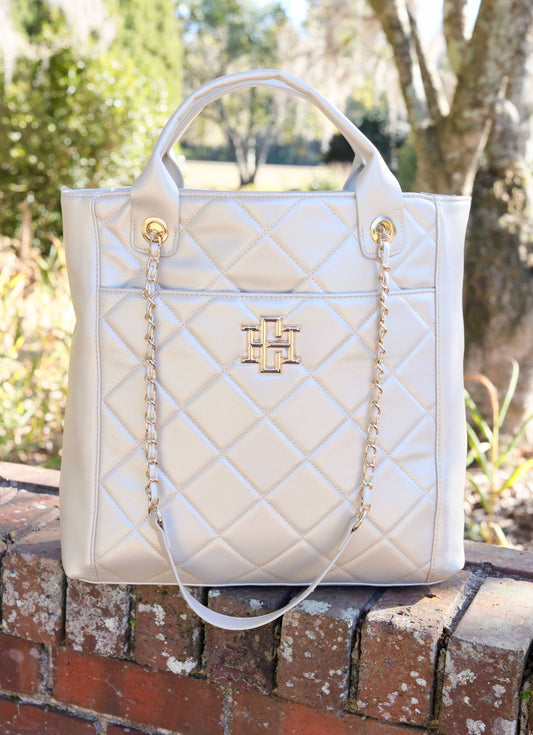 Kinzley Tote PEARL QUILTED LD: Default