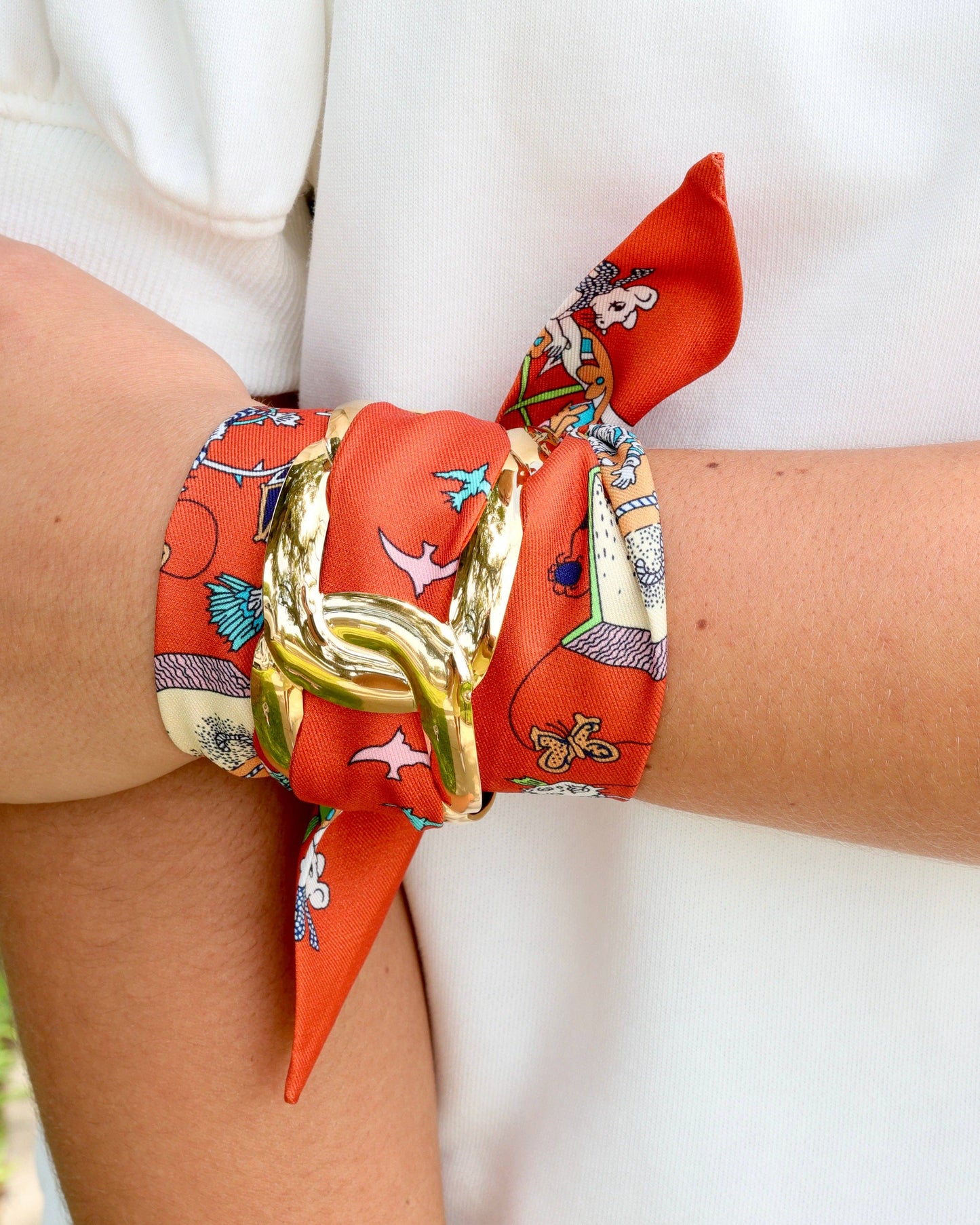 Sedgefield Scarf Bracelet Orange Multi: Default