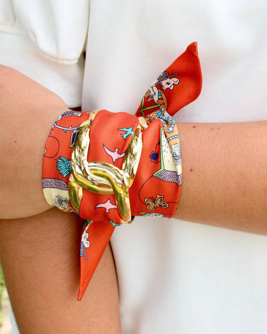 Sedgefield Scarf Bracelet Orange Multi: Default