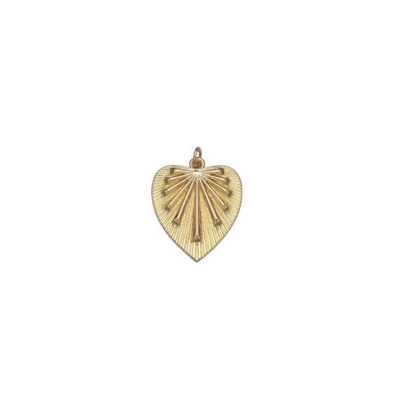 Heart with Ribbon Detail Charm