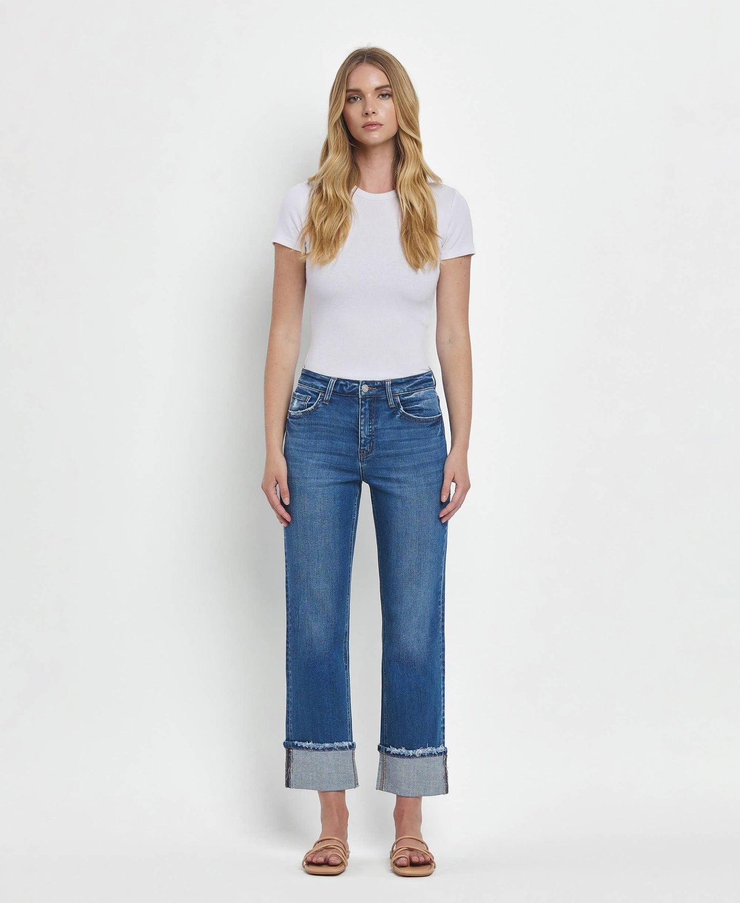 Victoria high rised cuffed jeans by vervet