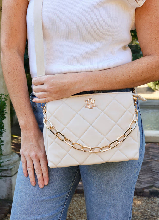 Ariana Crossbody CREAM QUILTED LD: Default