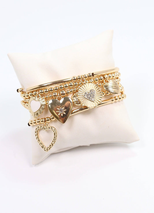 Delaroche Charm Bracelet Set GOLD: Default