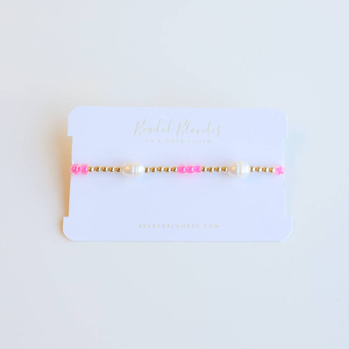 Hot Pink Pearl Poppi Bracelet: Petite 6.25 inch