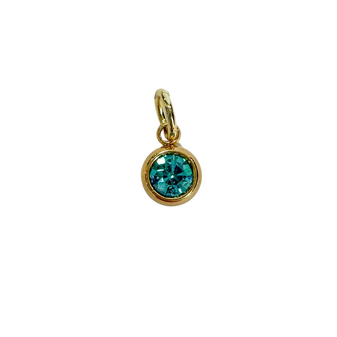 Birthstone Zircon Charm For Charm Necklace & Bracelet: Green