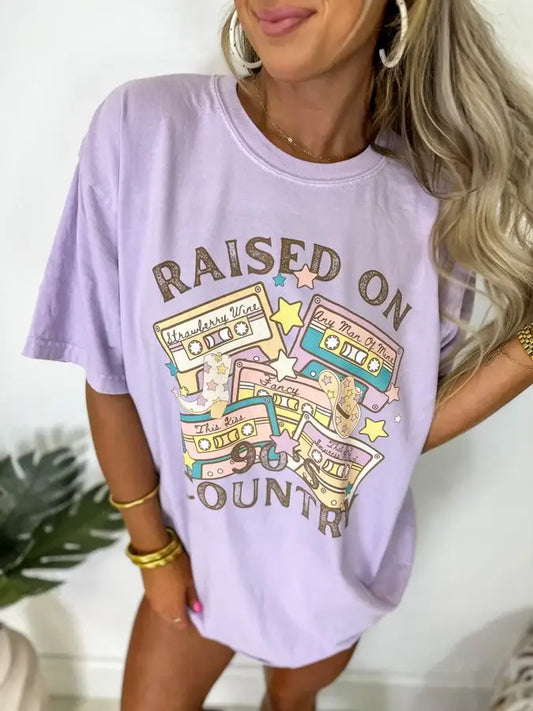 Raised On 90's Country Graphic, Lilac
